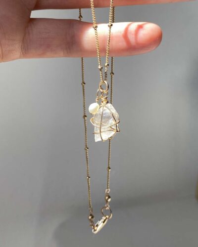 Raw Quartz Clarity Necklace - 14K Gold Filled (22"), Smoky Quartz