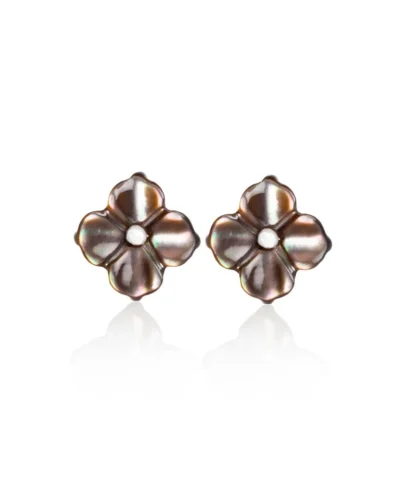 Mother of Pearl Flower Studs
