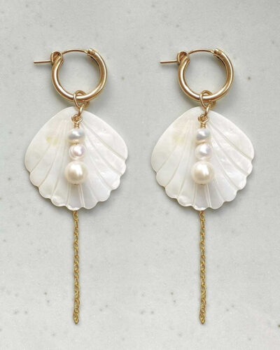 Oasis Mother of Pearl Earrings - 14K Gold Filled