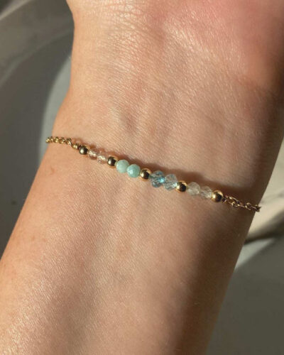 Ocean Spray Gemstone Bracelet - 14K Gold Filled (18cm)