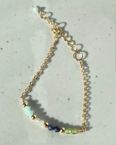 Rock Pool Gemstone Bracelet - 14K Gold Filled (18cm)