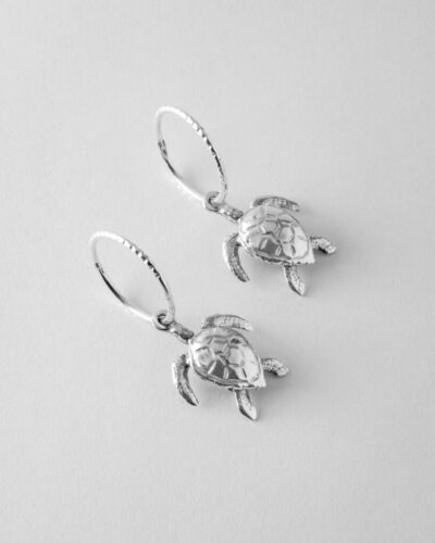 Turtle Earrings - Sterling Silver