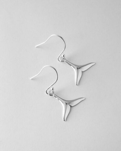 Whale Tail Earrings - Sterling Silver