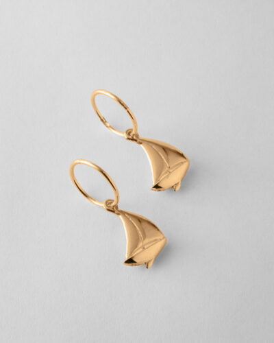 Sail Boat Earrings - 9ct Yellow Gold