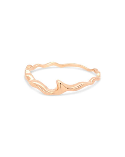 Island Bound Thin Stacker Ring - 9ct Rose Gold