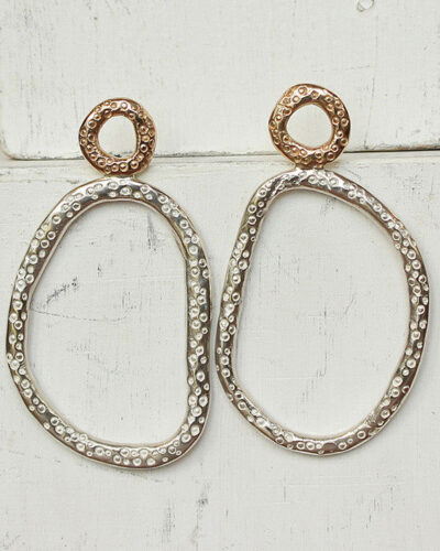 Jettison Earrings - 9ct Gold and Sterling Silver