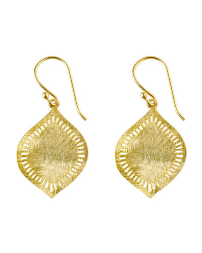 Plain Tear Drop Earrings - Yellow Gold