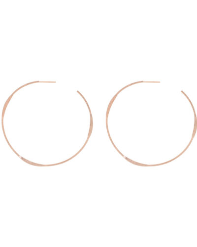 Thin Hoop Earrings - Rose Gold Plated