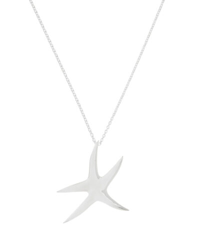 Polished Starfish Pendant - Sterling Silver