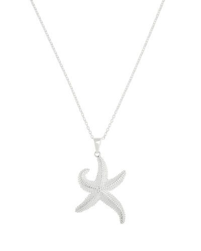 Textured Starfish Pendant - Sterling Silver