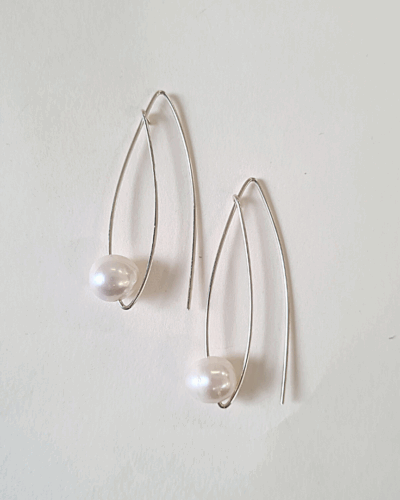 Nerida Pearl Earrings - Sterling Silver