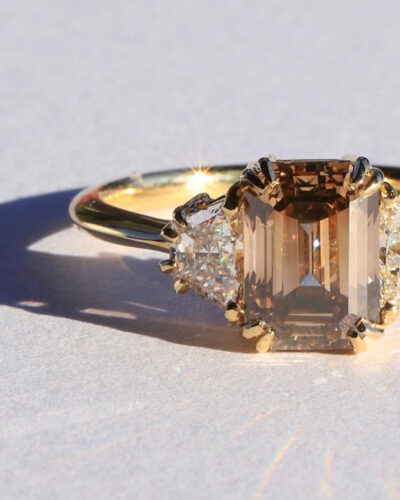 Lucy Ring - 18ct Gold, Champagne Diamond