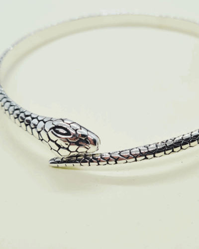 Snake Bangle - Sterling Silver