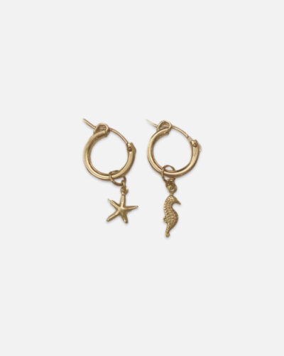 Marine Huggie Hoops - 14K Gold Filled