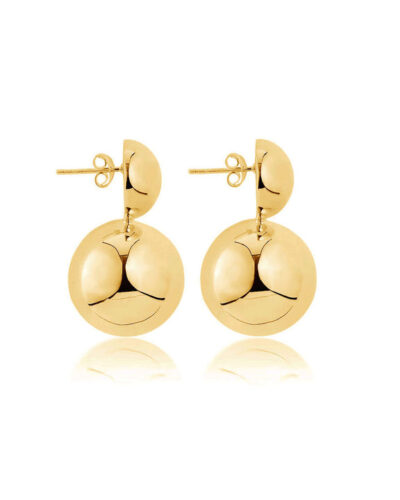 Mini Double Ball Earrings - Gold Vermeil