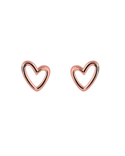 Little Heart Studs - 18K Pose Gold Plated