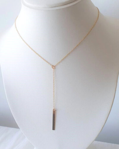 Gold Bar Y Necklaces (16 inch / 40cm) - 14K Gold Filled