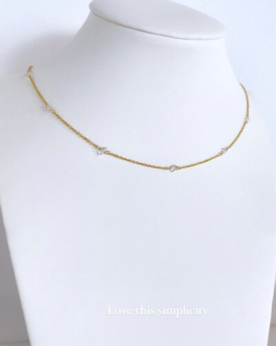 Herkimer Diamonds Necklace (18 inch / 45cm) - 14K Gold Filled