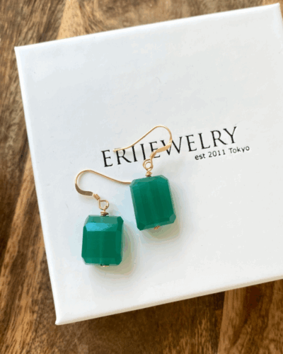 Green Onyx Fancy Earrings - 14K Gold Filled