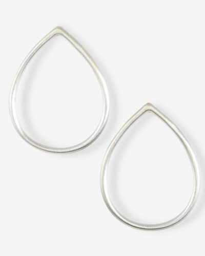 Teardrop Studs - Sterling Silver (Medium)