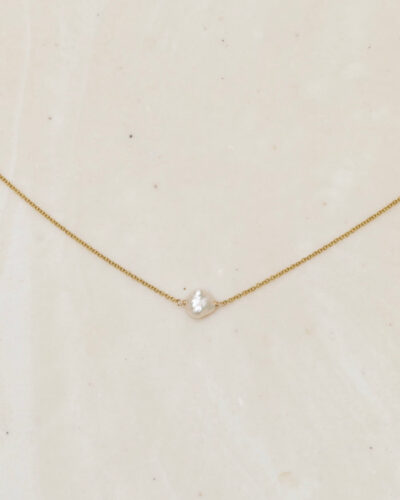 Keshi Point Necklace (16 inch / 40cm) - 14K Gold Filled