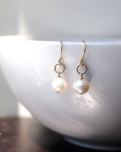 Petite Pearl Drop Earrings - 14K Gold Filled