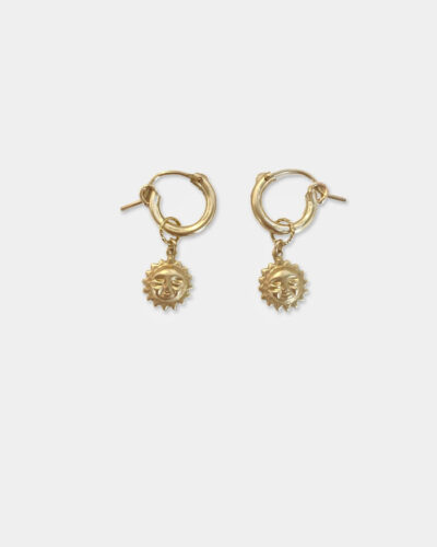 The Sun Huggie Hoops - 14K Gold Filled