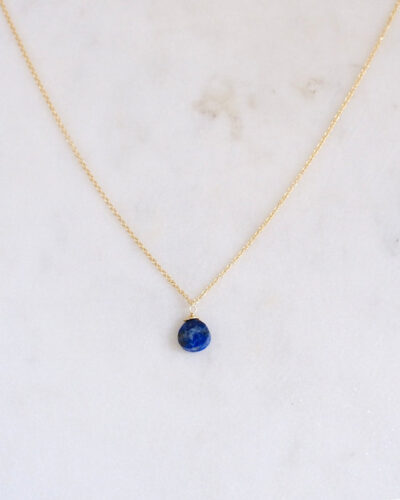 Lapis lazuli Simple Necklace - 14K Gold Filled