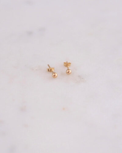 Petite Gold Ball Stud Earrings - 14K Gold Filled
