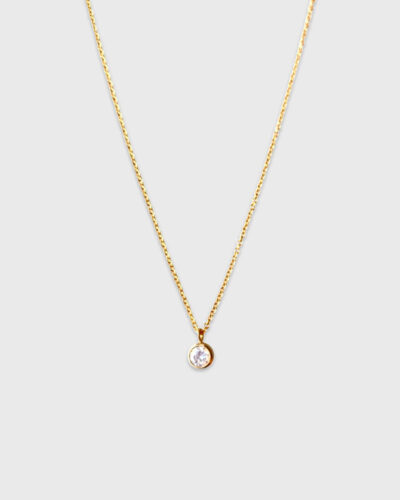 Petite CZ Simple Necklace - 14K Gold Filled