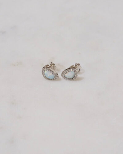 Opal Earrings - Sterling Silver - Sterling Silver