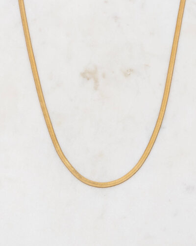 Agnes Herringbone Gold Necklace (14 inch / 35cm) - 18K Gold Filled