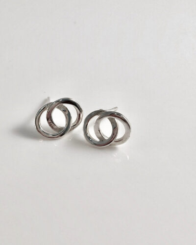 Linked Circle Studs - Sterling Silver