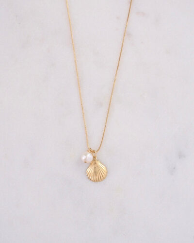 Pearl Shell Necklace - 18K Gold Filled