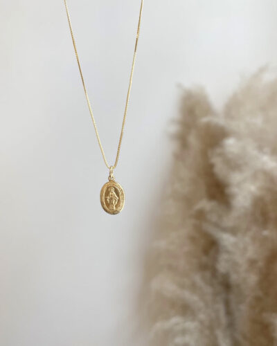 Mini Virgin Mary Necklace - 18K Gold Filled