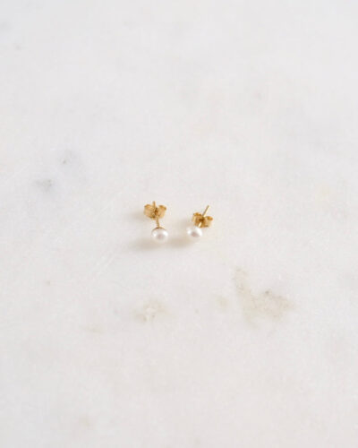 Mini Pearl Stud Earrings - 14K Gold Filled