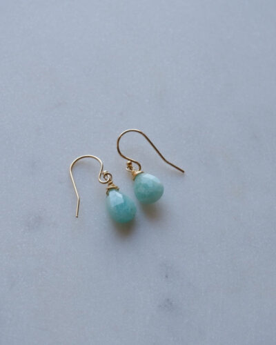 Amazonite Drop Earrings - 14K Gold Filled