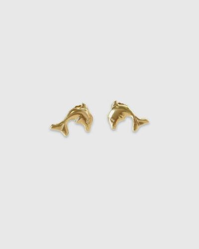 Dolphin Stud Earrings - 14K Gold Filled
