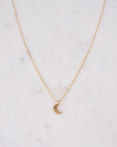 Crescent Necklace (18 inch / 45cm) - 18K Gold Filled