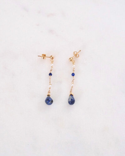 Lapis Lazuli Bohemian Earrings - 14K Gold Filled