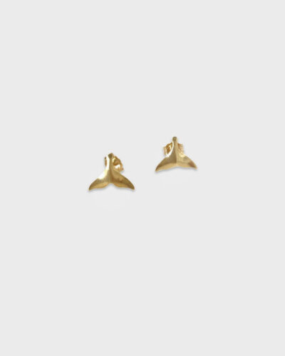 Whale Tail Stud Earrings - 14K Gold Filled