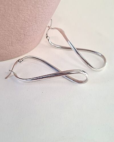 Infinity Hoop Earrings - Sterling Silver