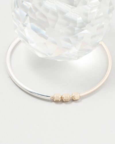 Pablo Bangle - 14k Gold Filled & Sterling Silver (Medium) (2mm)