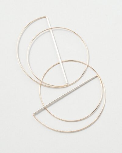 Straight Bar Eclipse Hoops - 14k Gold Filled (XLarge)