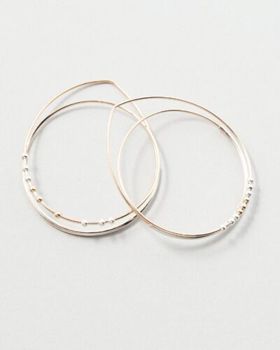 Lunar Hoops #2 - 14k Gold Filled & Sterling Silver (Large)