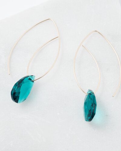 Pathways - 14k Gold Filled, Large Crystal (Emerald)