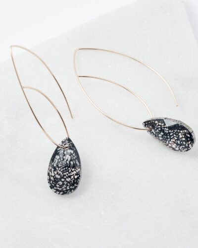 Pathways - 14k Gold Filled, Large Crystal (Black Lace)