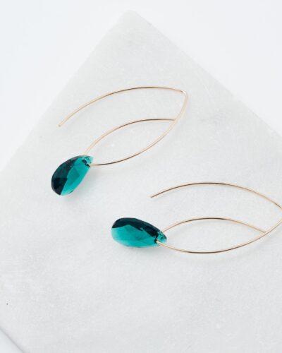 Pathways - 14k Gold Filled, Small Crystal (Emerald)