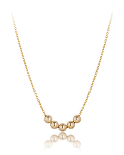 Christine 5 Ball Necklace - 9K Gold