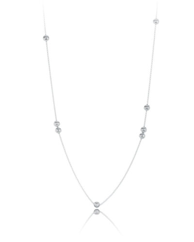 Caroline Long Chain Necklace - Sterling Silver